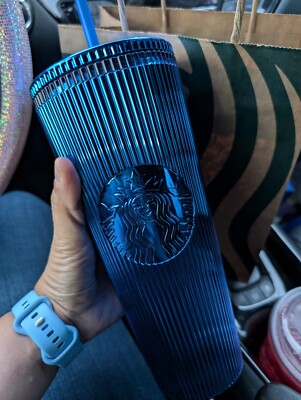 2024 Starbucks Royal Blue Metallic Venti Tumbler Summer EARLY RELEASE *NEW*