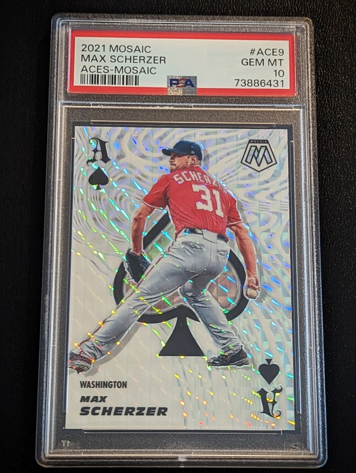 2021 Mosaic **ACES MOSAIC** Max Scherzer PSA 10 GEM MINT