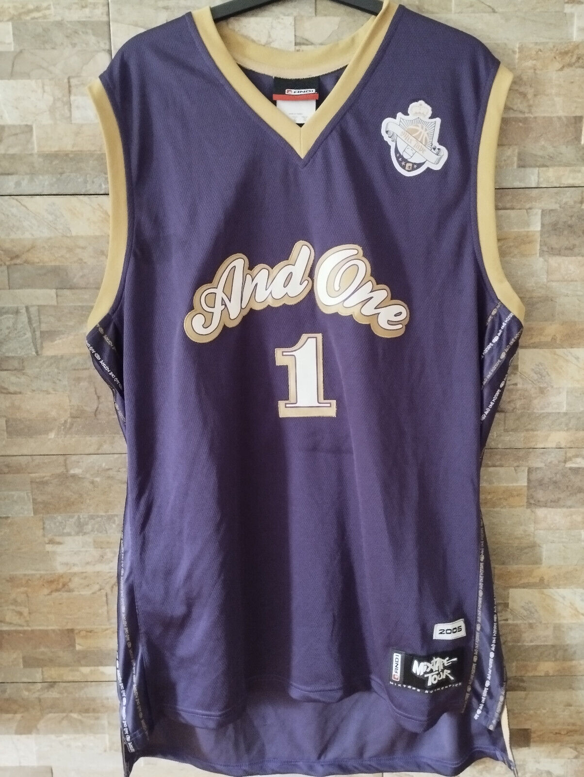 AND1 Authentic 2005 Mixtape Tour Basketball Jersey Size AND1 Authentic 2005 Mixtape Tour Basketball Jersey Size