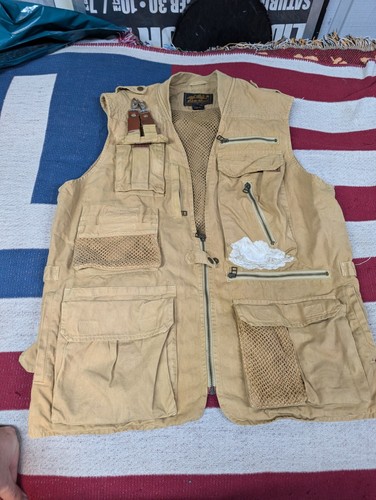 Vintage Eddie Bauer Mens M Fly Fishing Hunting Utility Vest
