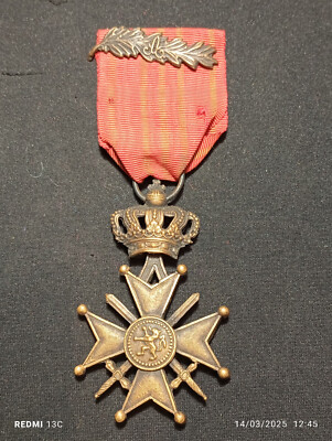 L1CH/03/25(REF21206) Médaille militaire croix de guerre 14 18 belgian MEDAL