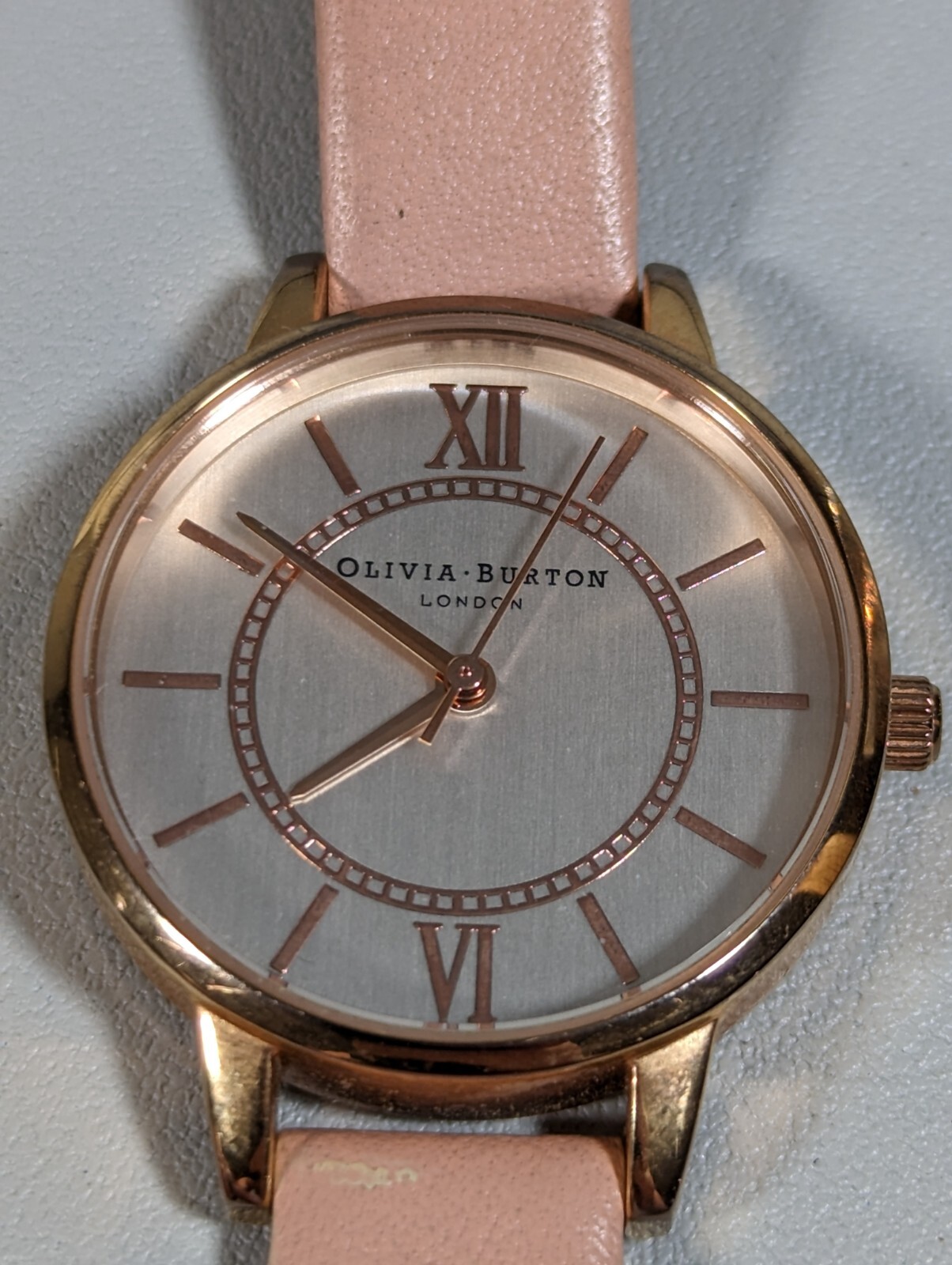 Olivia Burton London Silvertone Dial Round Gold Tone Case