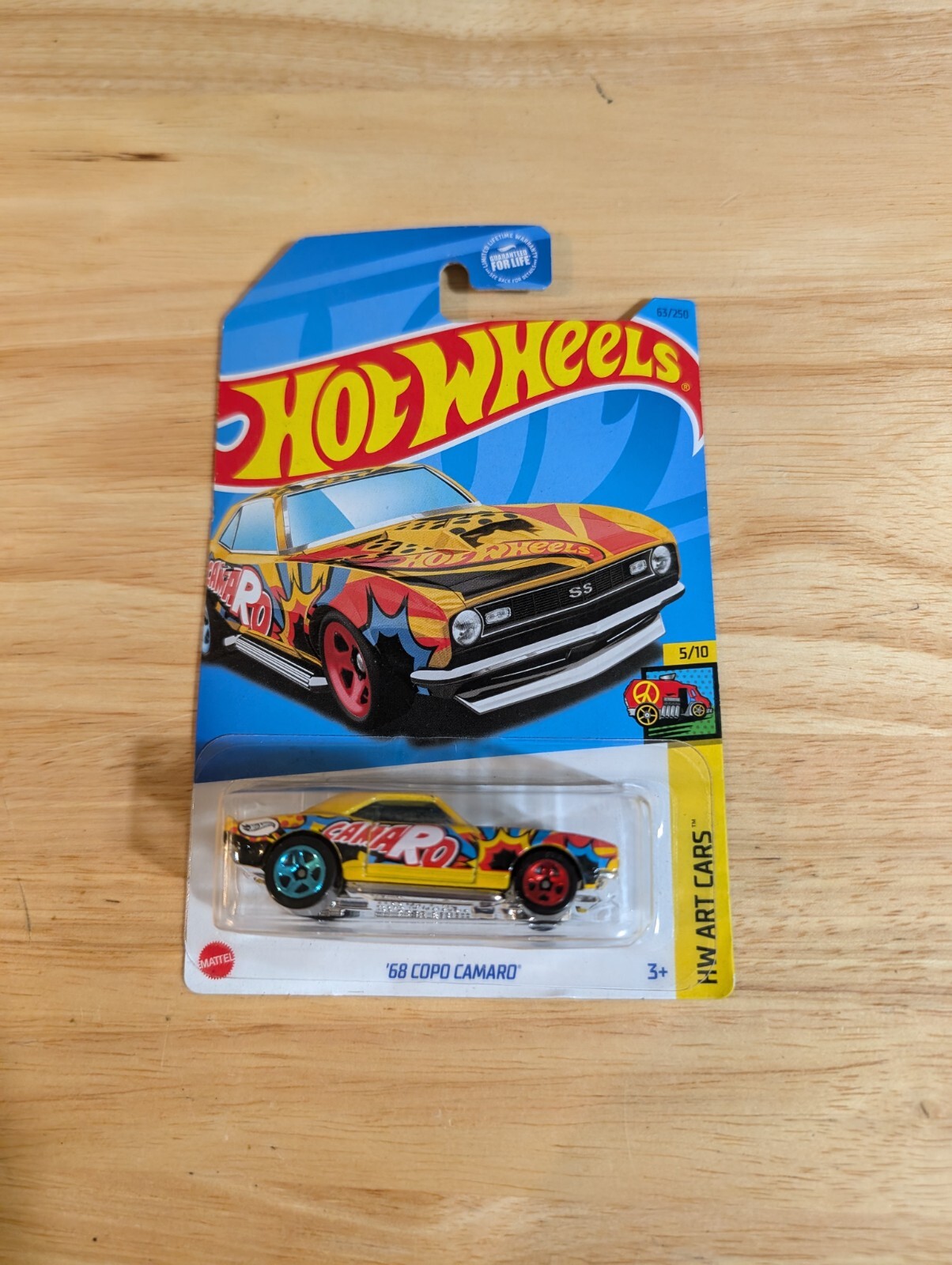 ミニカー HotWheels '68 COPO CAMARO NEW 2023 Hot Wheels 68 COPO CAMARO 63/250 HW ART CARS 5/10