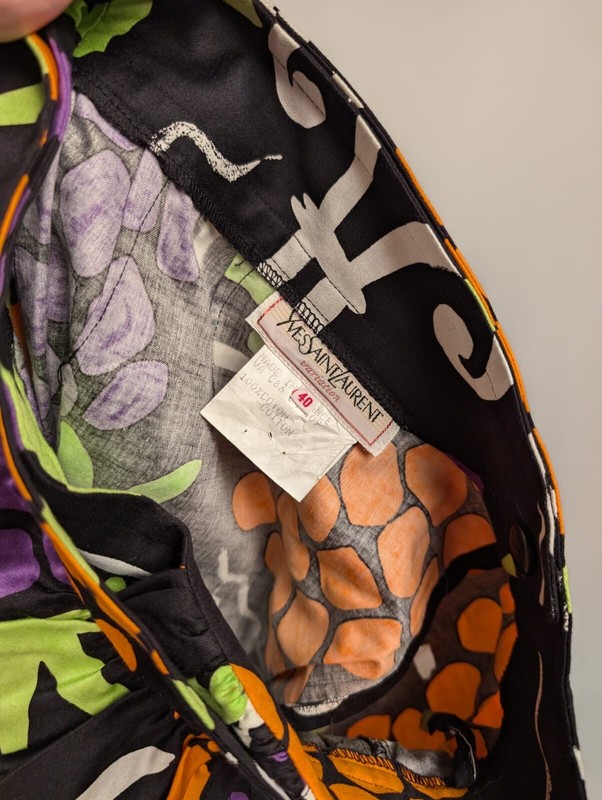 YSL YVES SAINT LAURENT 2 PC FRUIT + FACE PRINT DRESS | eBay