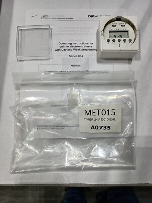 New Diehl 844.1k 24V DC Timer Relay SPDT 10A 250V Enclosure  24hr 7day 844