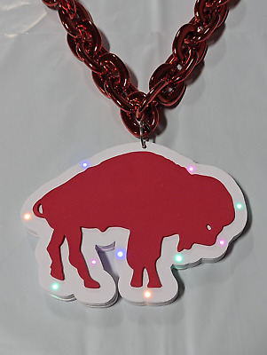 Buffalo Bills Foam Fan Chain - RETRO - LIGHT UP - Team LED Necklace Big Logo Red
