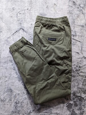 Crooks Castles Joggers Men s Size 40 Green Drawstring W Pockets