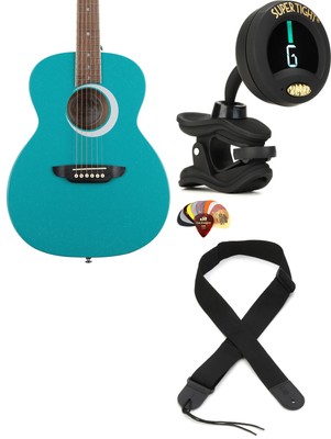 Luna AR BOR TEAL + Snark ST-8 + Dunlop PVP101 + Levy's M8POLYA-BLK Value Bu