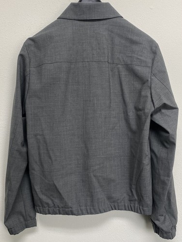 Pre-owned Theory Brody Stretch Wool Bomber Jacket, Charcoal, Size Xs, $525.00 In Gray