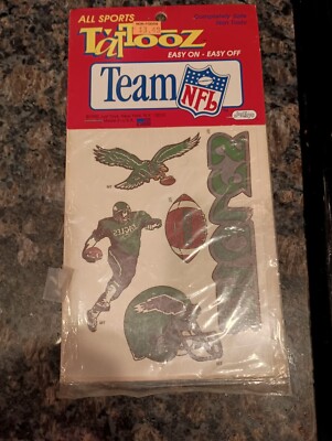 RARE NEW All Sports Tattooz NFL Team Philadelphia Eagles Rub On Tattoo