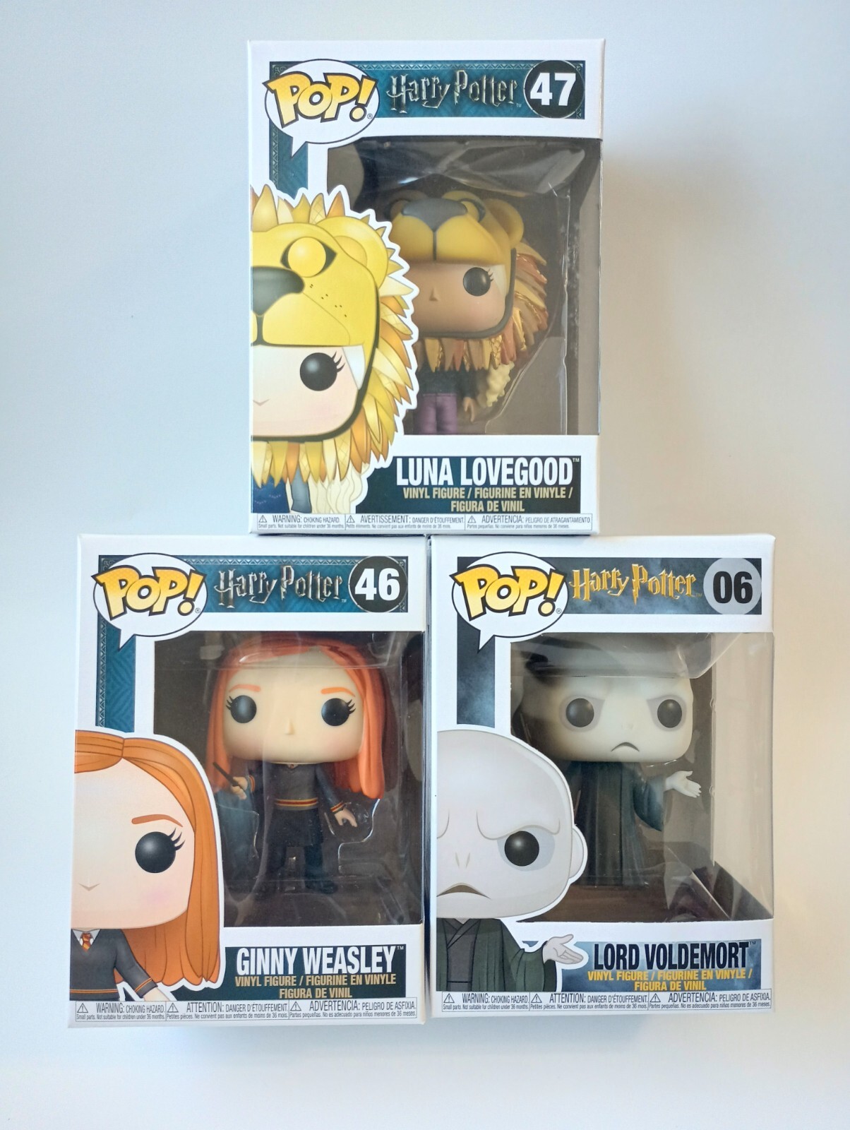 Harry Potter Funko Pop! 47 Luna Lovegood Lion head, Ginny Weasley