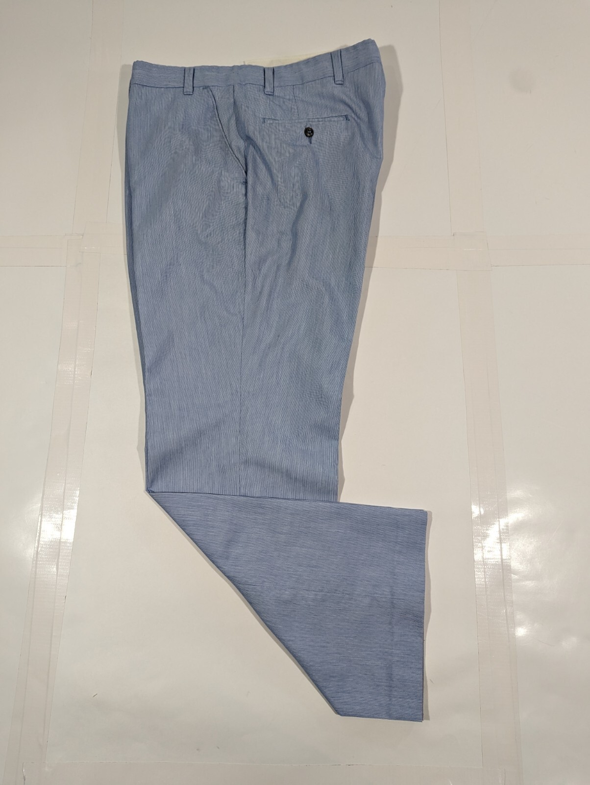 Vintage 70s Men's Slacks Light Blue Pants 38x29 Talon Zipper
