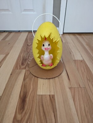 Rare Easter Egg Bunny Blow Mold Holiday Decor 
