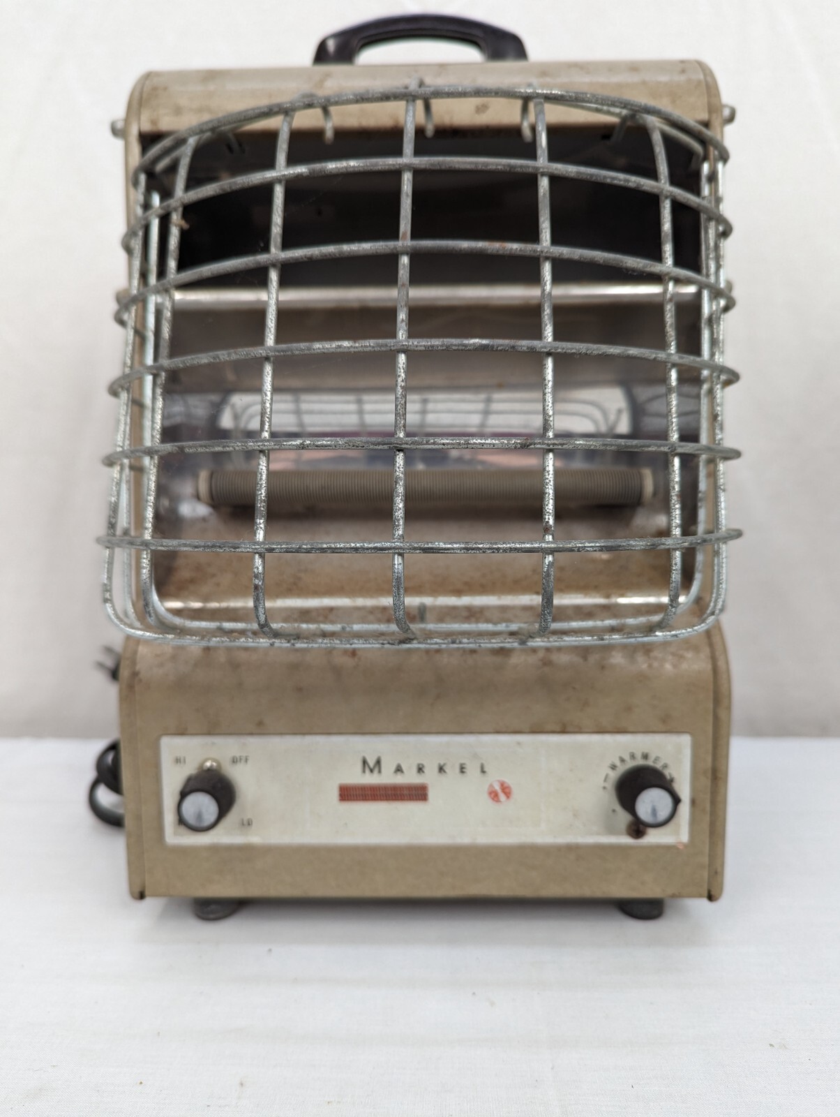 ストーブ Scovill Markel Nulone Fan-Glo Heater Vintage 1970 Markel Neo-Glo Element Fan-Glo Heetaire Model