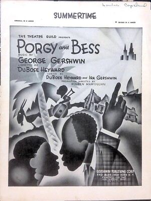 Summertime Sheet Music Porgy And Bess George Gershwin Dubose Heyward Key A Minor
