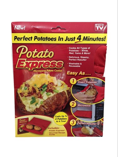 A New AS SEEN ON TV POTATO EXPRESS MICROWAVE POTATO COOKER IN 4 MINUTES