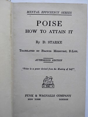 Antique Poise How to Attain It 1915 Mental Efficiency Series (112)