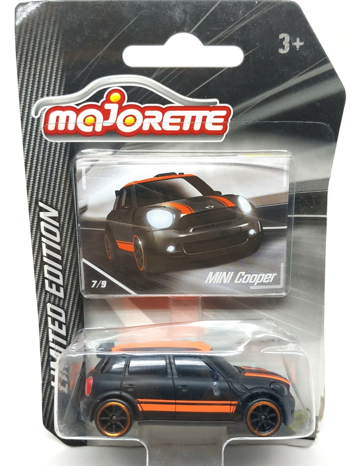 Majorette Mini Cooper WRC Black - Orange Stripes 1:57
