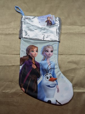 DISNEY'S FROZEN ELSA ANNA OLAF - CHRISTMAS STOCKING SATIN 16'' GIFT (Bu)
