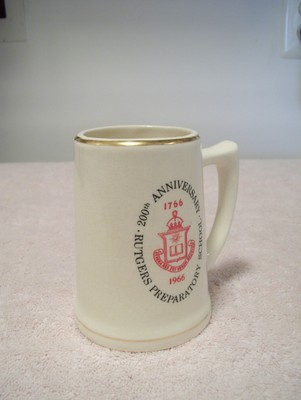 Vintage 1966 Rutgers Preparatory School New Jersey 200th  Year Anniversary Mug