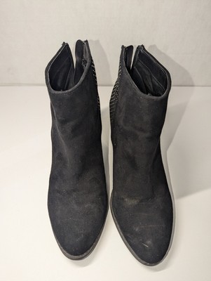 Madden NYC Women's Rain Zip Up High Heel Ankle Boots Black Size:9
