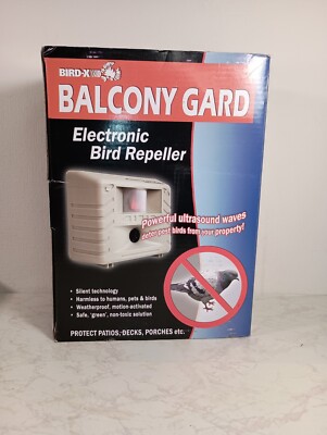 Bird-X Balcony Gard Electronic Repeller Ultrasonic - Gray