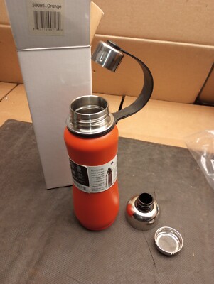 Think Thinksport Insulated Sports Bottle  17 oz 500 ml ORANGE NEW FREE SHIPPING