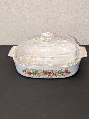 VTG Corning Ware L'Echalote La Marjolaine Casserole Dish w/ Pyrex Lid