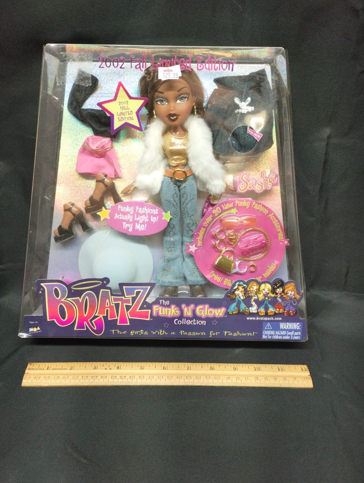 1st Edition Bratz Funk 'N' Glow Collection SASHA 2002 Fall