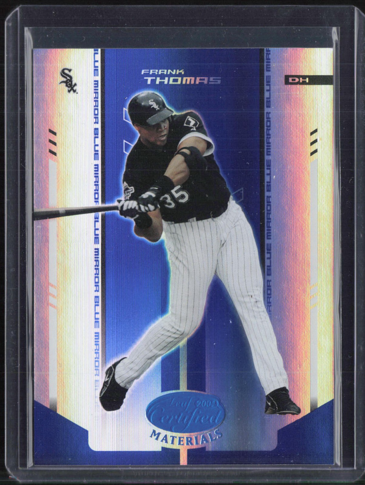 2004 Leaf Certified Materials Mirror Blue #62 Frank Thomas 44/50
