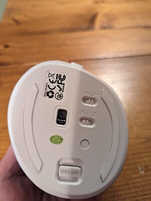 DELUX Silent Rechargeable RGB Bluetooth Wireless Ergonomic Vertical Mini Mouse