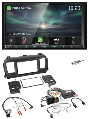 Kenwood Bluetooth USB 2DIN Lenkrad TMC DAB Navigation für Citroen Jumpy Spacetou