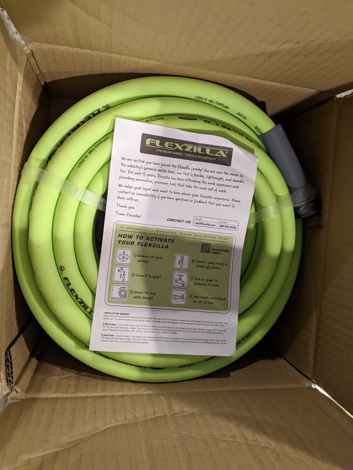 Flexzilla 50 Ft. Garden Water Hose Flexible Hybrid Polymer