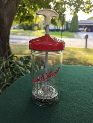 Vintage 1950 s Speed E Whipper Whipped Cream Maker - 16oz / 2Cups - Pat. Pend.