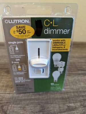 Lutron C.L Single or 3-Way Dimmer Switch Skylark white/blanco