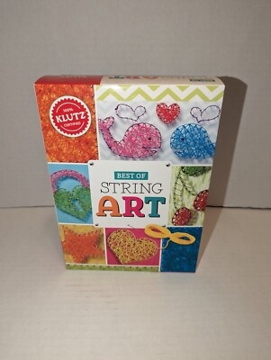 Klutz String Art - 28pg Book, Pins W/Tool, 60Yd String 6 Colors, 3 Project Board