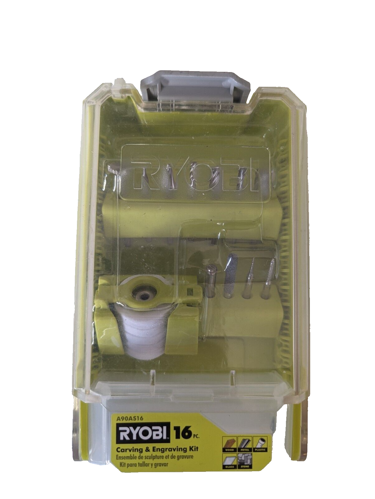 Ryobi A90AS16 Rotary Tool 16-Piece Carving and Engraving Kit