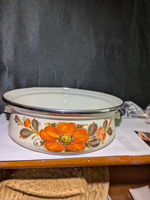 NOS VTG JAPAN SANKO WARE SHOW PANS 9.5'' AU GRATIN PORCELAIN #2008 W/ BOX UNUSED