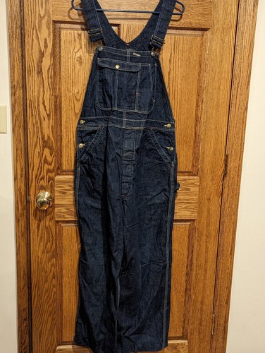 30s vintage denim overall 片ポケ 濃紺 30s vintage denim overall 片ポケ 濃紺 メンズ