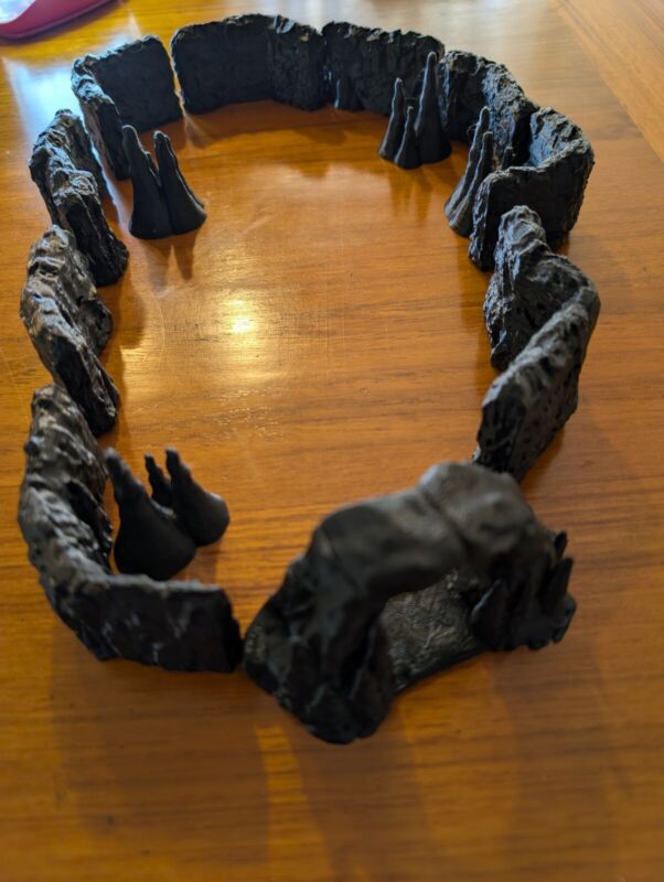 Cave Walls + Terrain 14 Piece Set DnD/Tabletop Gaming. 28mm