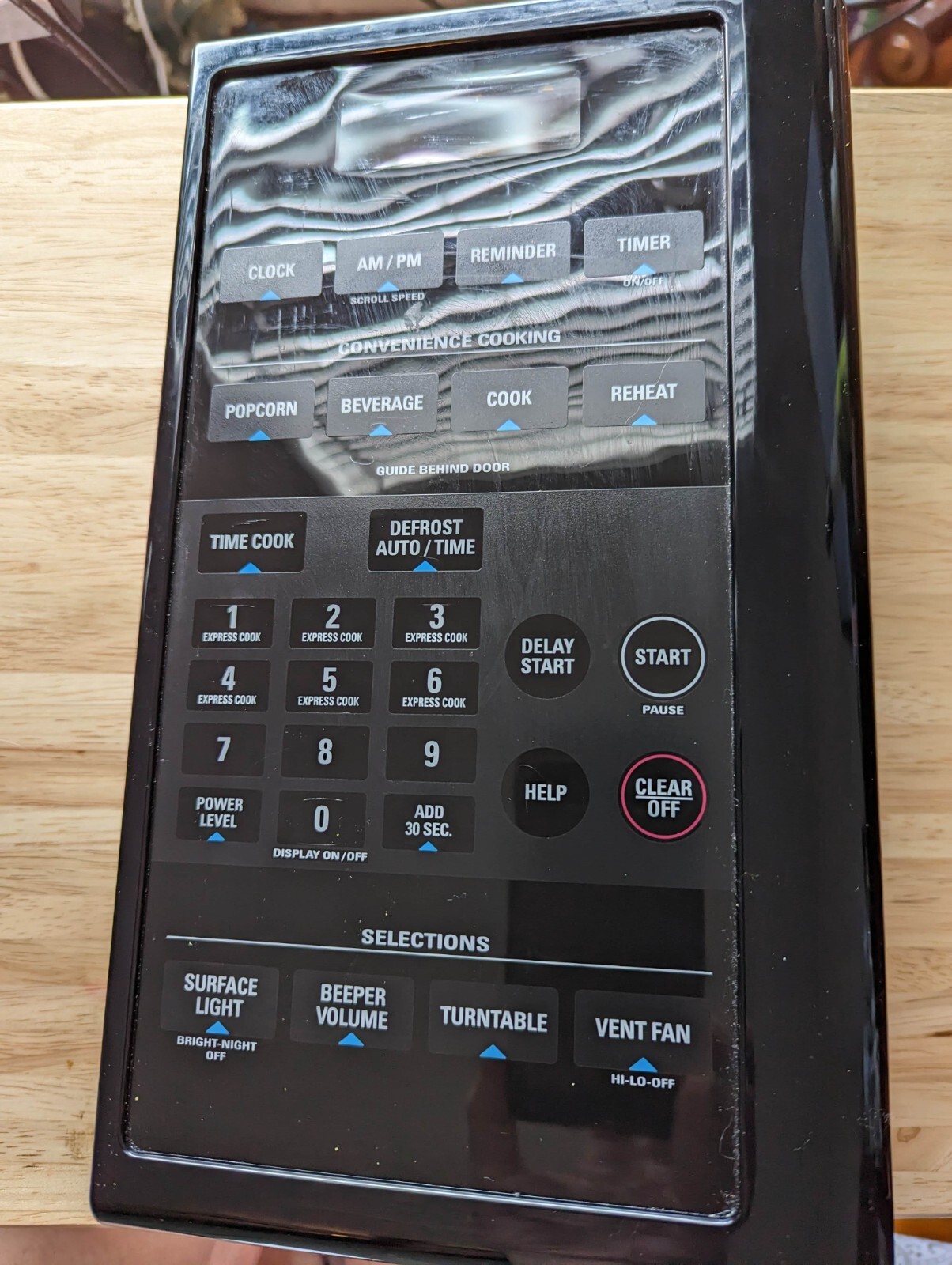 GE Microwave Oven Touchpad & Control Panel WB27X10258