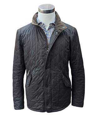 Barbour Jacket S/M Dark Brown Chelsea Padded Quilt Polyester