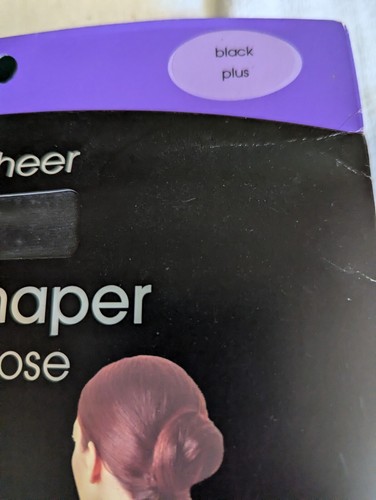 George Body Shaper Pantyhose Black Plus Silky Sheer Sandal Foot Firm Control Top