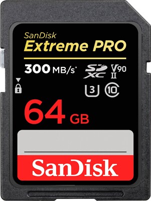 SanDisk Extreme PRO UHS-II SD Memory Card Class 10 300MB/s 32GB 64GB 128GB lot