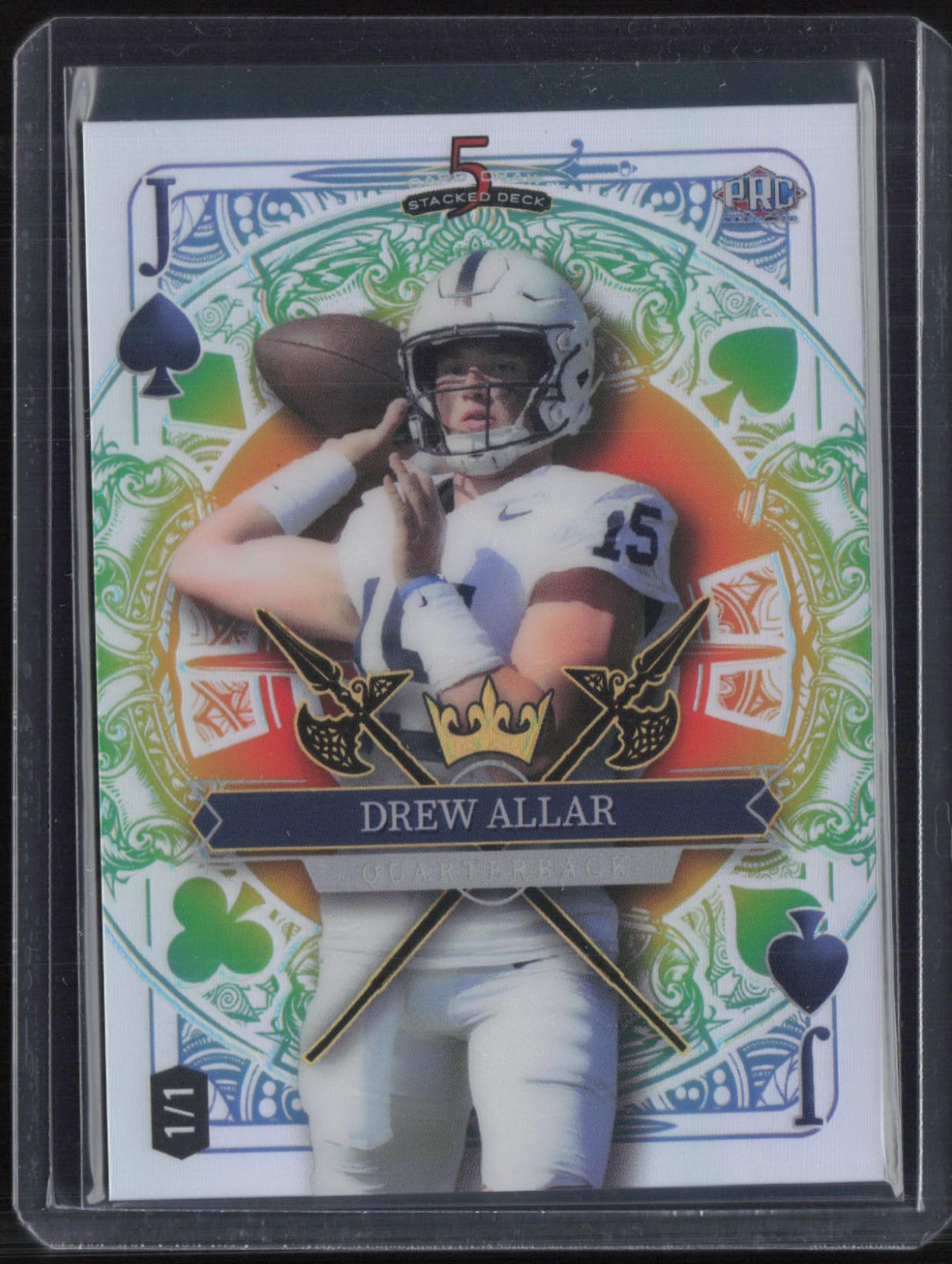 2024 Wild Card 5 Card Draw Stacked Deck Drew Allar 1/1 RC Rookie