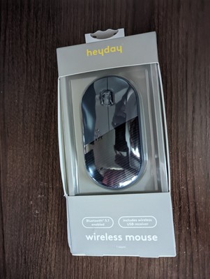 NEW Heyday Wireless Mouse Bluetooth 5.1 & USB Receiver - 33' Range - DUSK BLUE