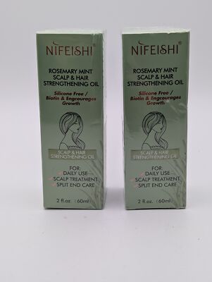 2 x NIFEISHI Rosemary Mint Scalp Hair Growth Strengthening Skin Oil 60 ml