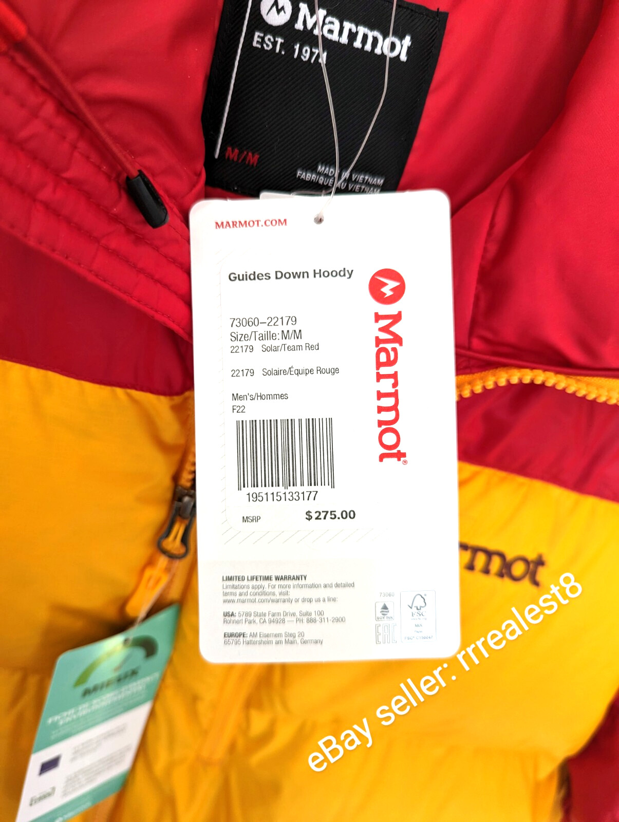 Pre-owned Marmot ?rare Color?  Guides Exclusive 700 Fill Down Hoody Puffer Jacket ?nwt In Multicolor