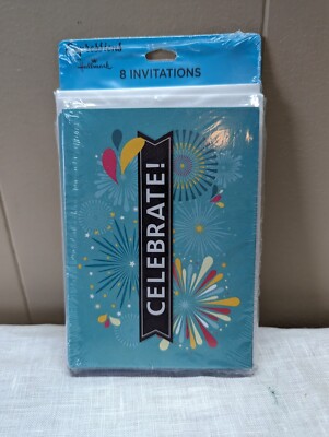 8 Celebrate Invitation Cards - RSVP Form Inside - Expressions from Hallmark