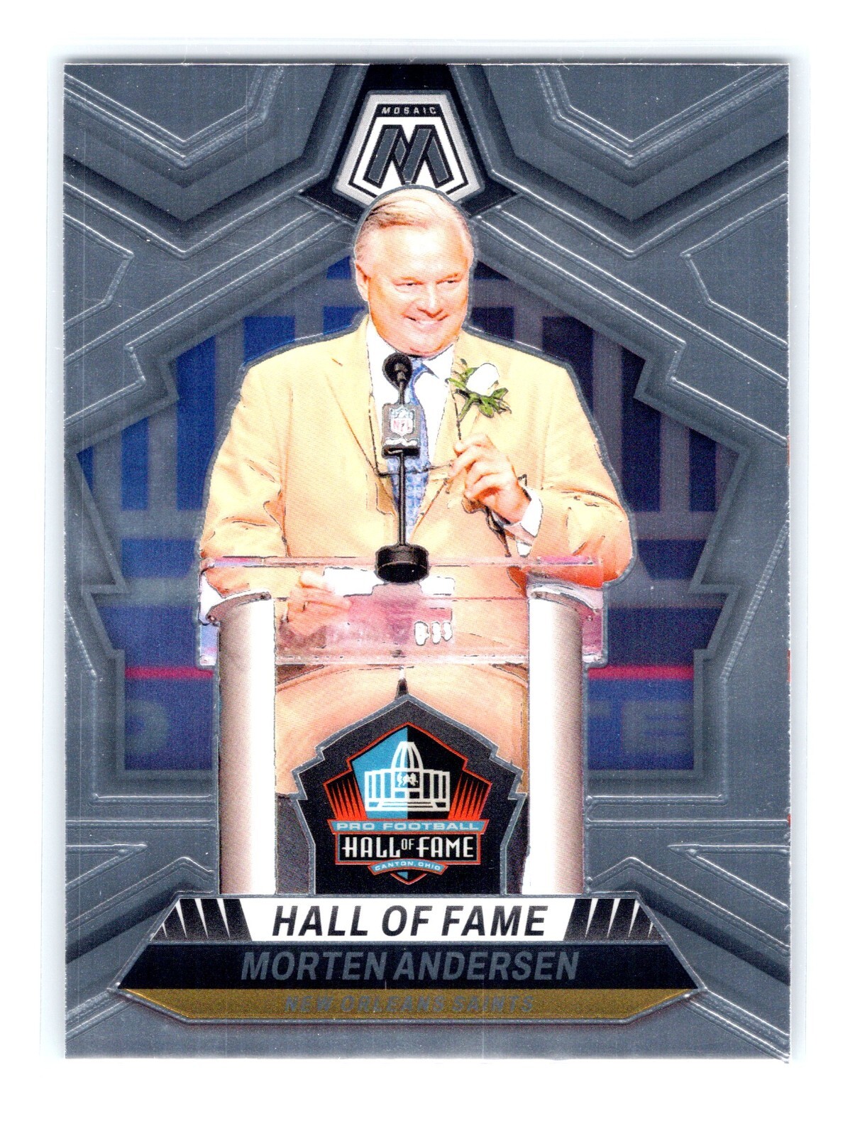 【サイン入り】BLACK AND BLUE Morten Andersen 2024 Panini Prizm MORTEN ANDERSEN #211 (Blue Disco) New